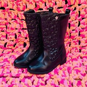 Toddler girls size 7 black boots